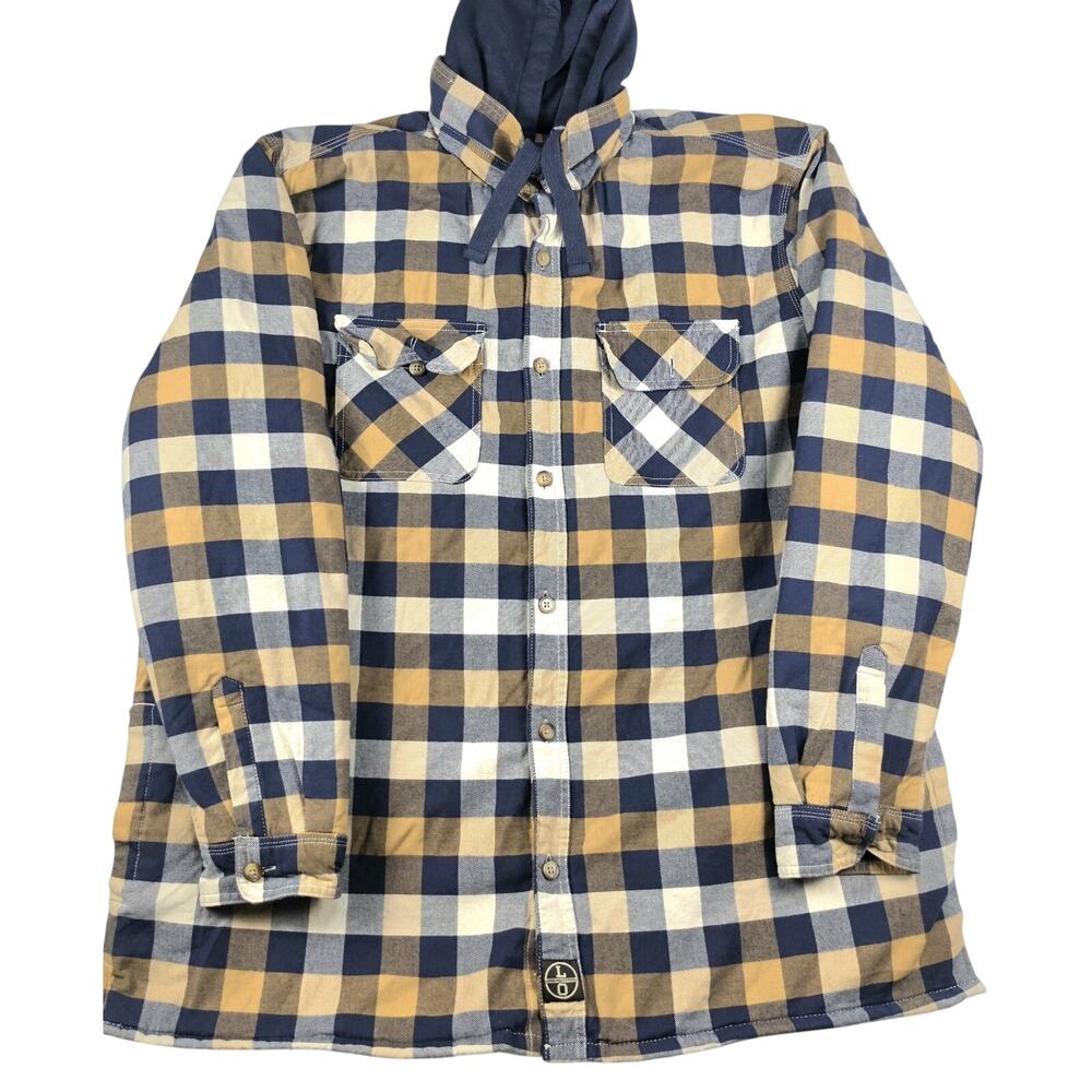 LINCOLN OUTFITTERS Men’s Plaid Hooded Shirt Jacket Quilted Lining Sz 3XLT